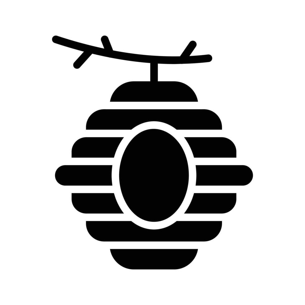 An icon of the beehive symbolizes honey production, bees, pollination, and nature conservation efforts. vector