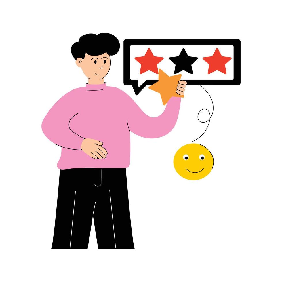 Get your hand on illustration of giving feedback vector