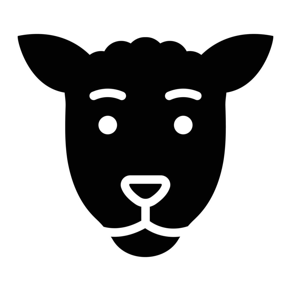 Visually appealing icon of sheep in trendy style, customizable design vector