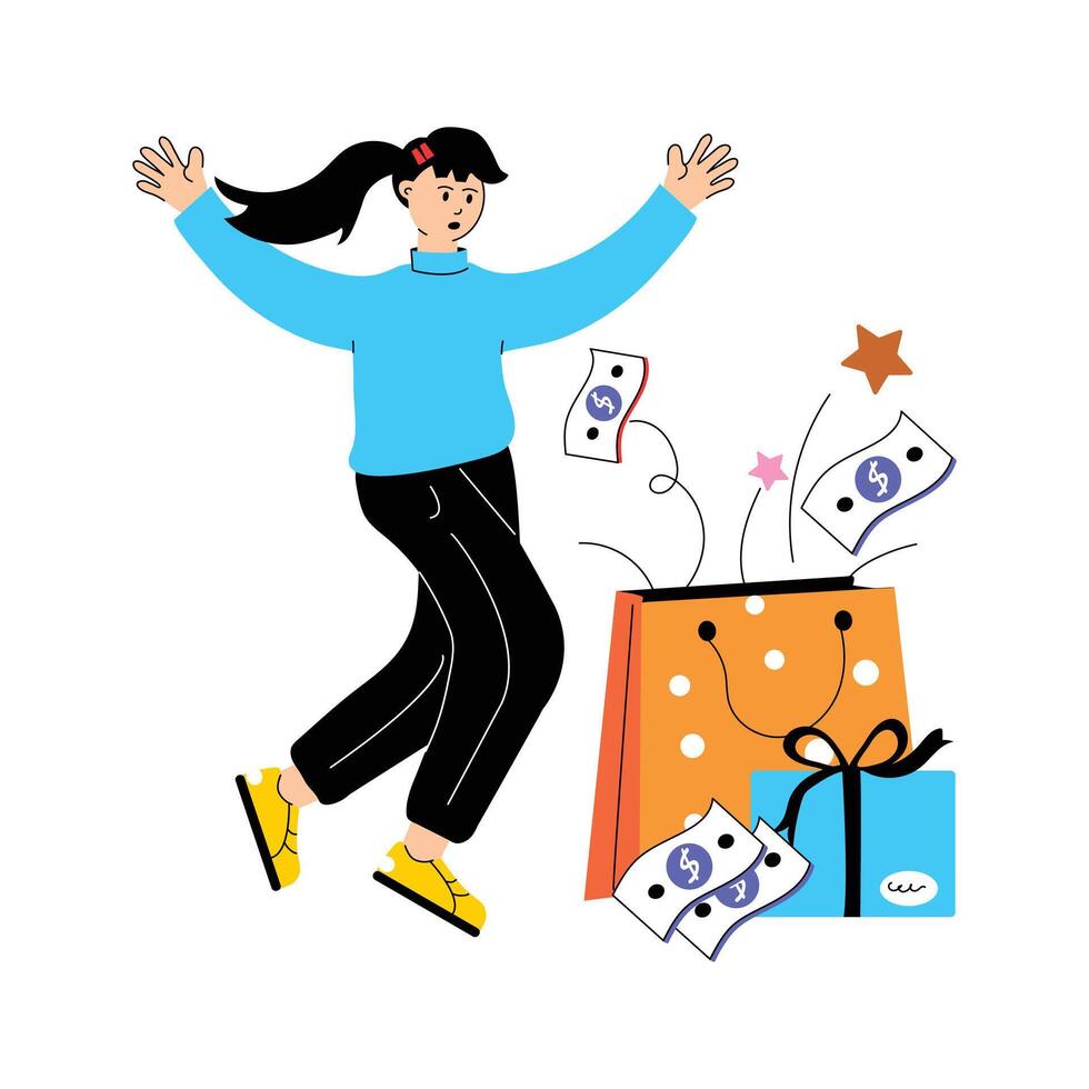 Visually perfect illustration of loyalty reward vector