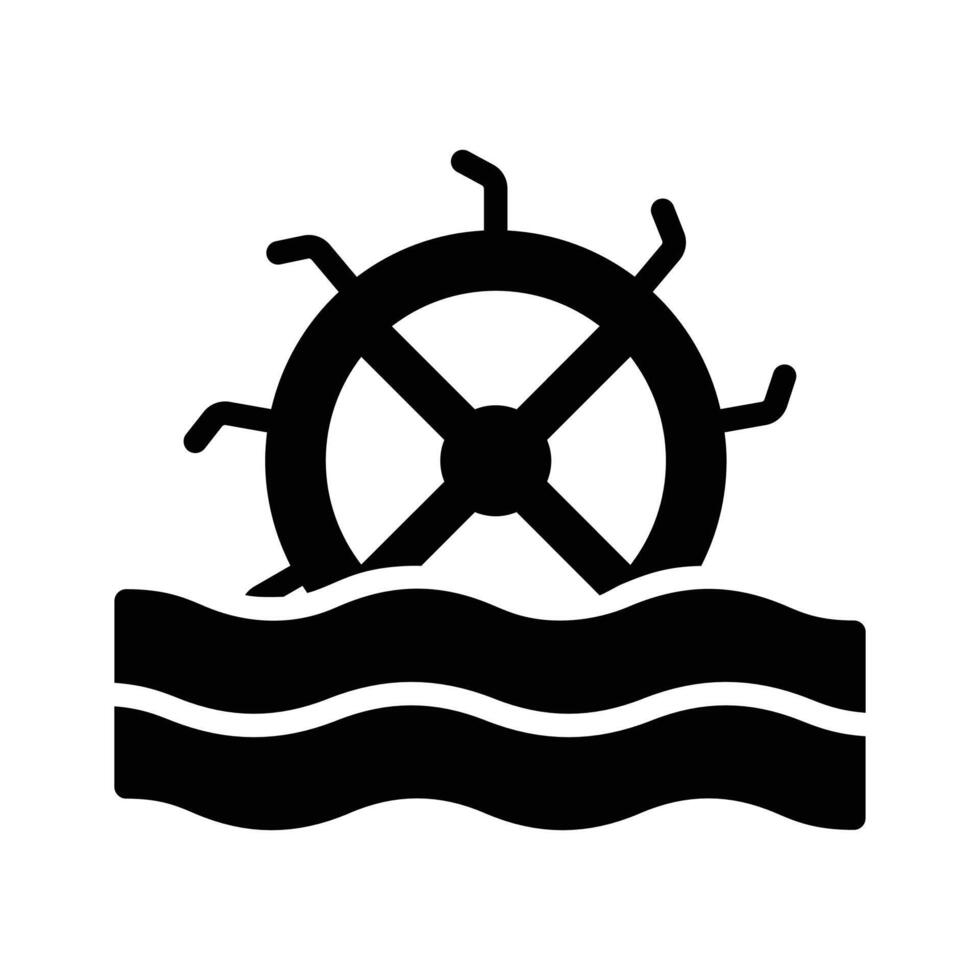 Hydraulic energy, visually perfect icon of hydropower in modern style vector