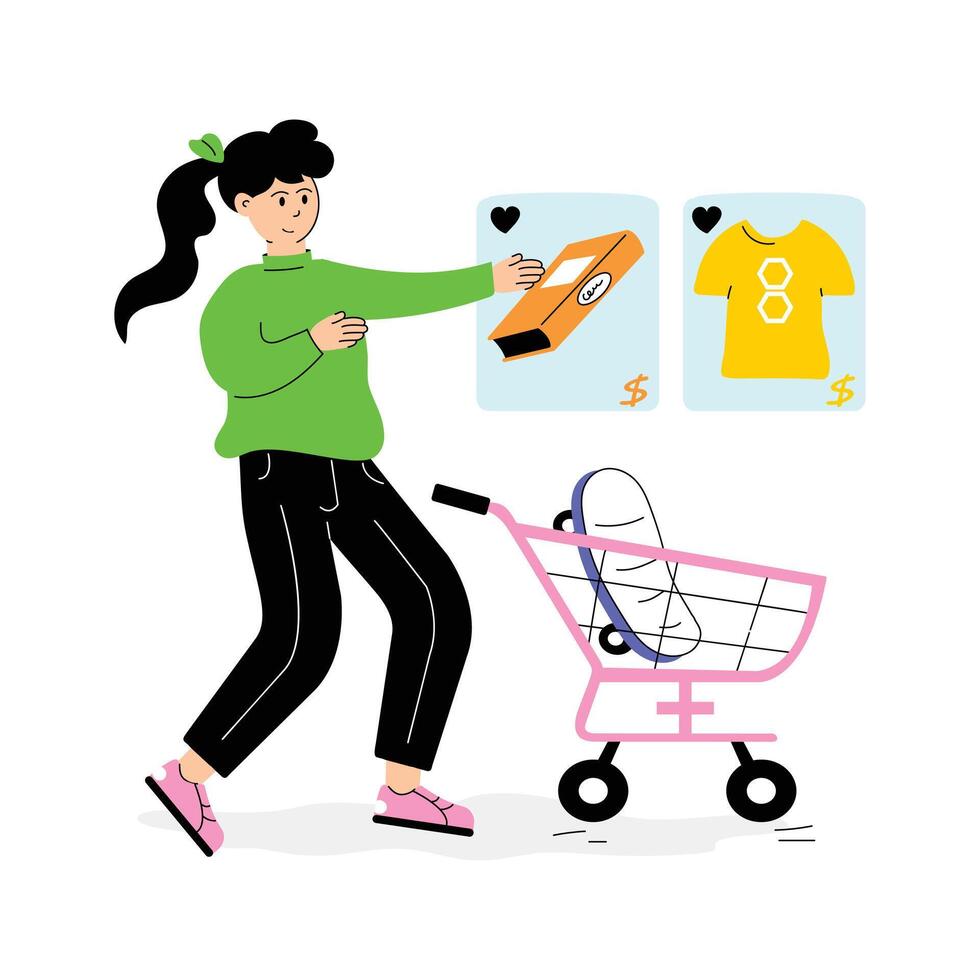 A illustration of online shopping vector