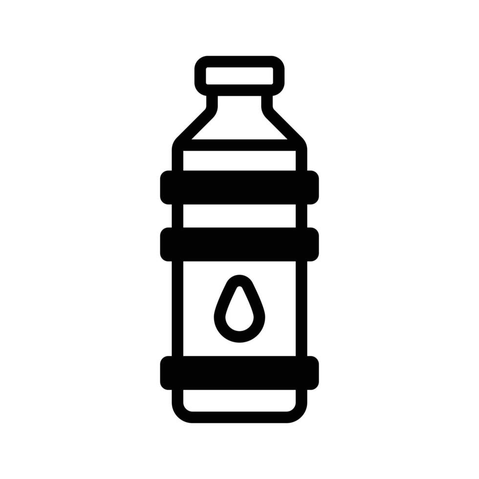 A water bottle icon representing a portable container for carrying and dispensing drinking water conveniently. vector