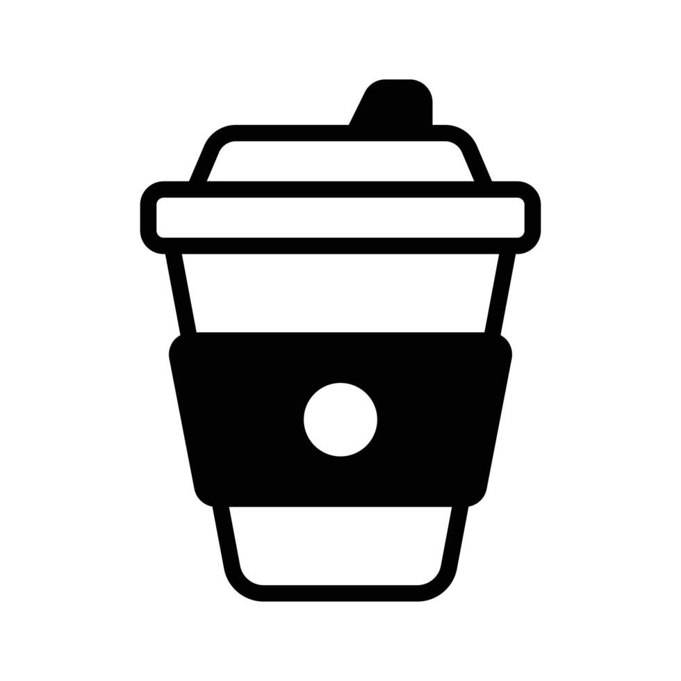 Get your hands on this creatively crafted takeaway coffee icon, a portable cup of coffee vector