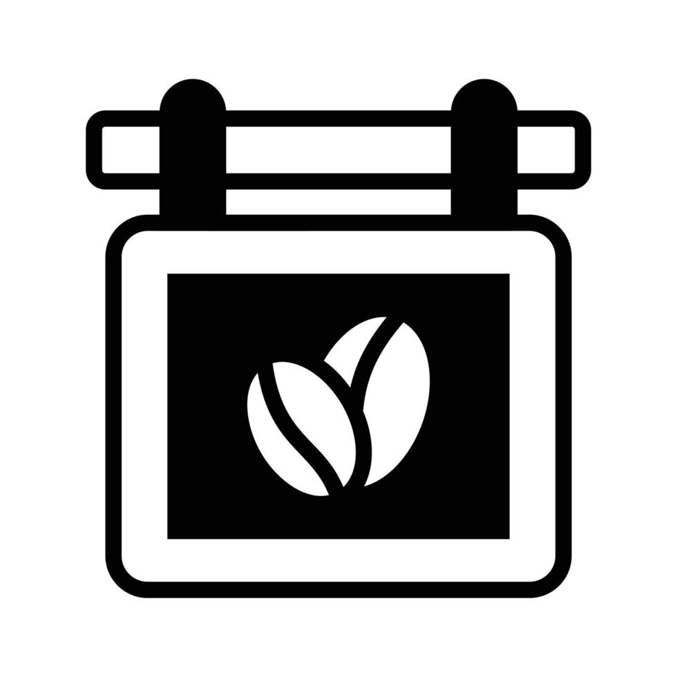 Coffee shop board icon design isolated on white background vector