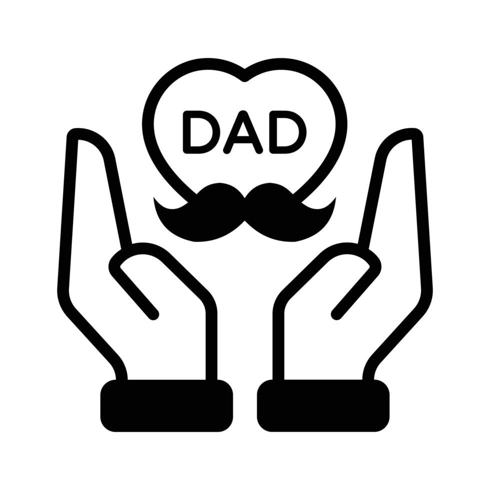 Get this amazing icon of father day, dad care design vector