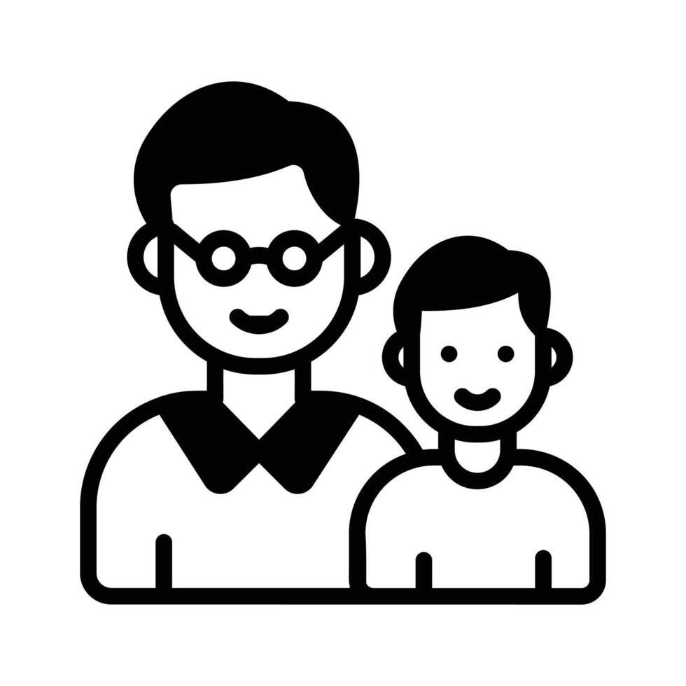 A modern icon of father and son, fatherhood design vector