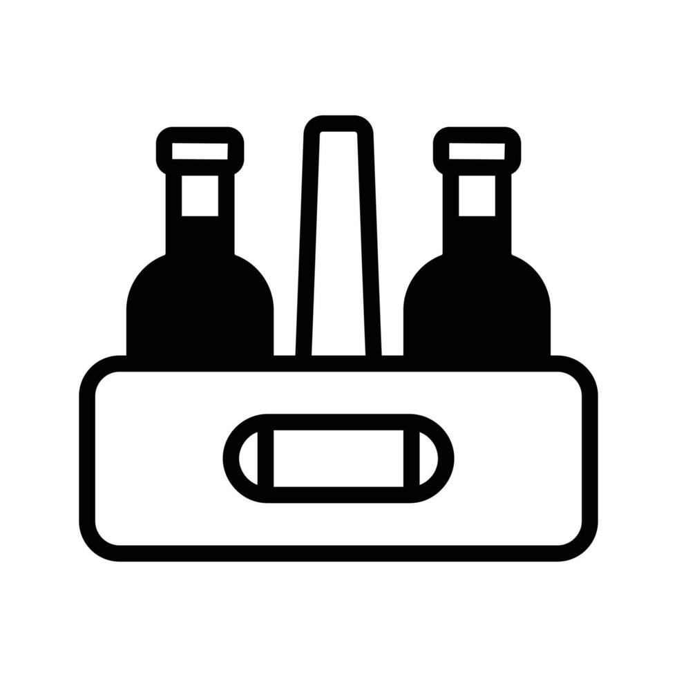 Bottles crate design, premium quality icon vector