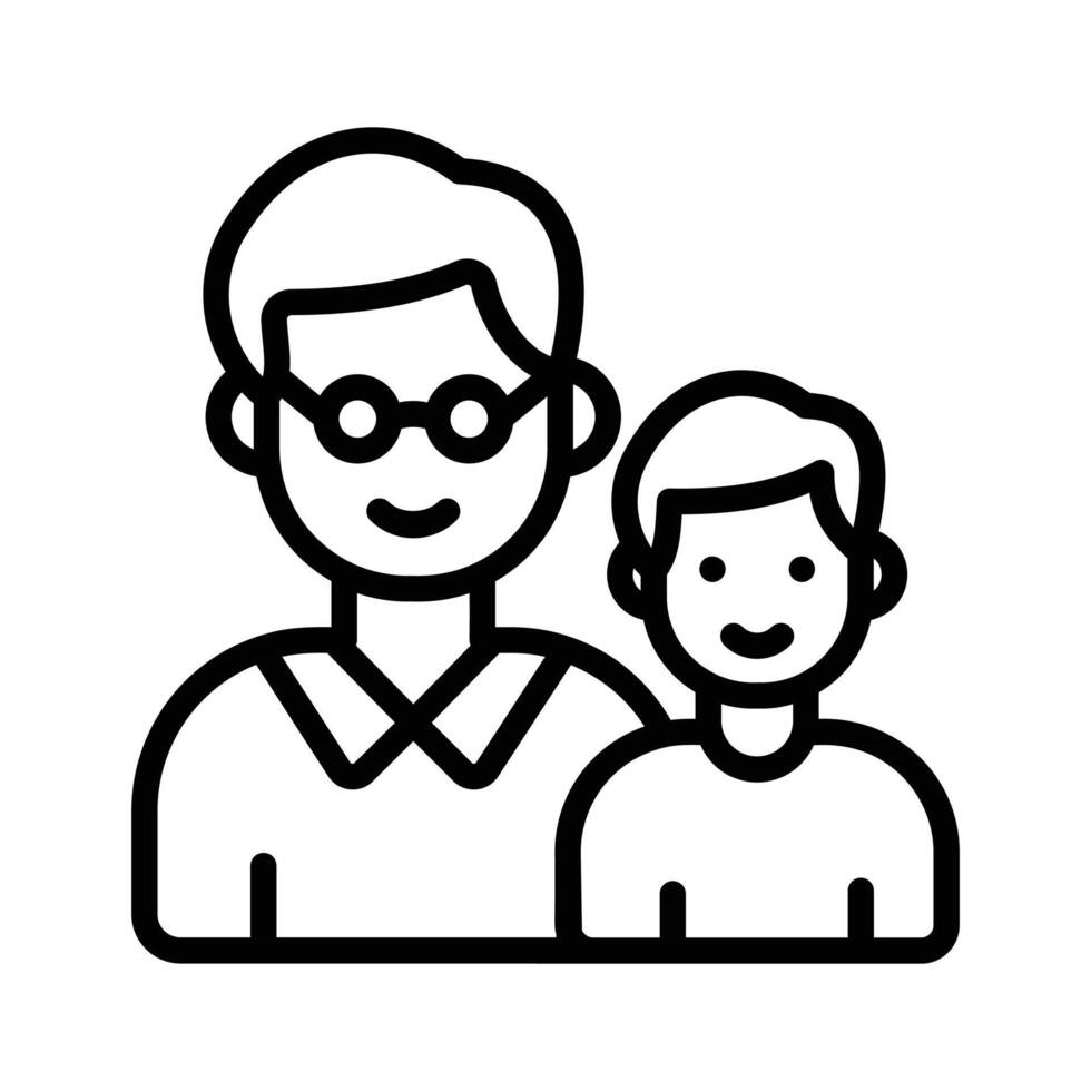 A modern icon of father and son, fatherhood design vector