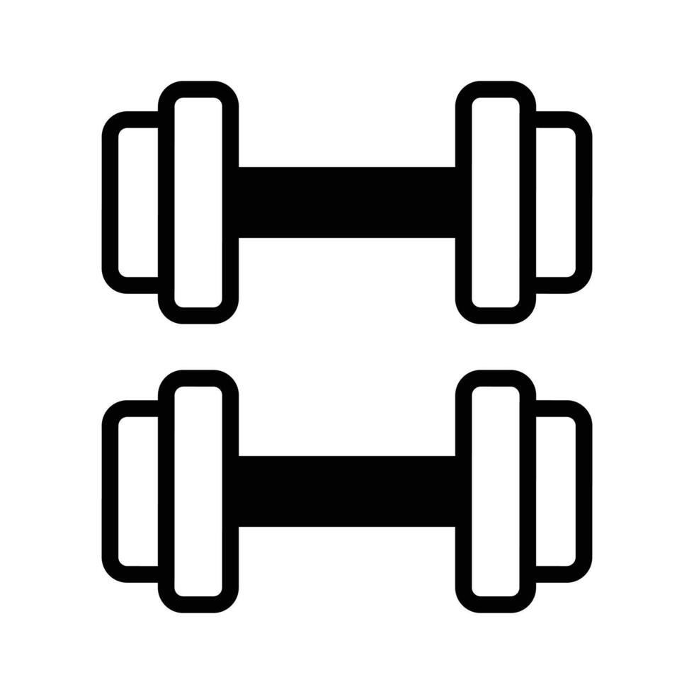 Modern icon of dumbbells, weightlifting tool vector