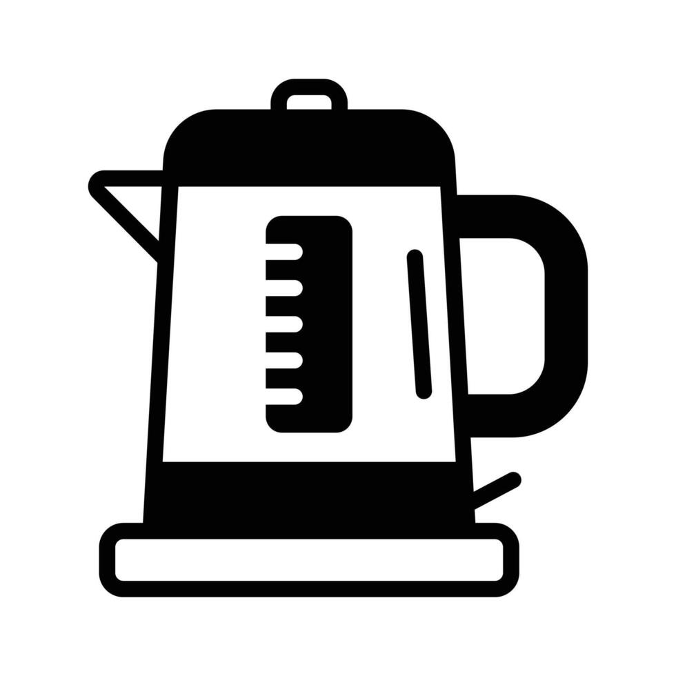 A tea kettle icon representing a vessel used to boil water for brewing tea or other beverages. vector