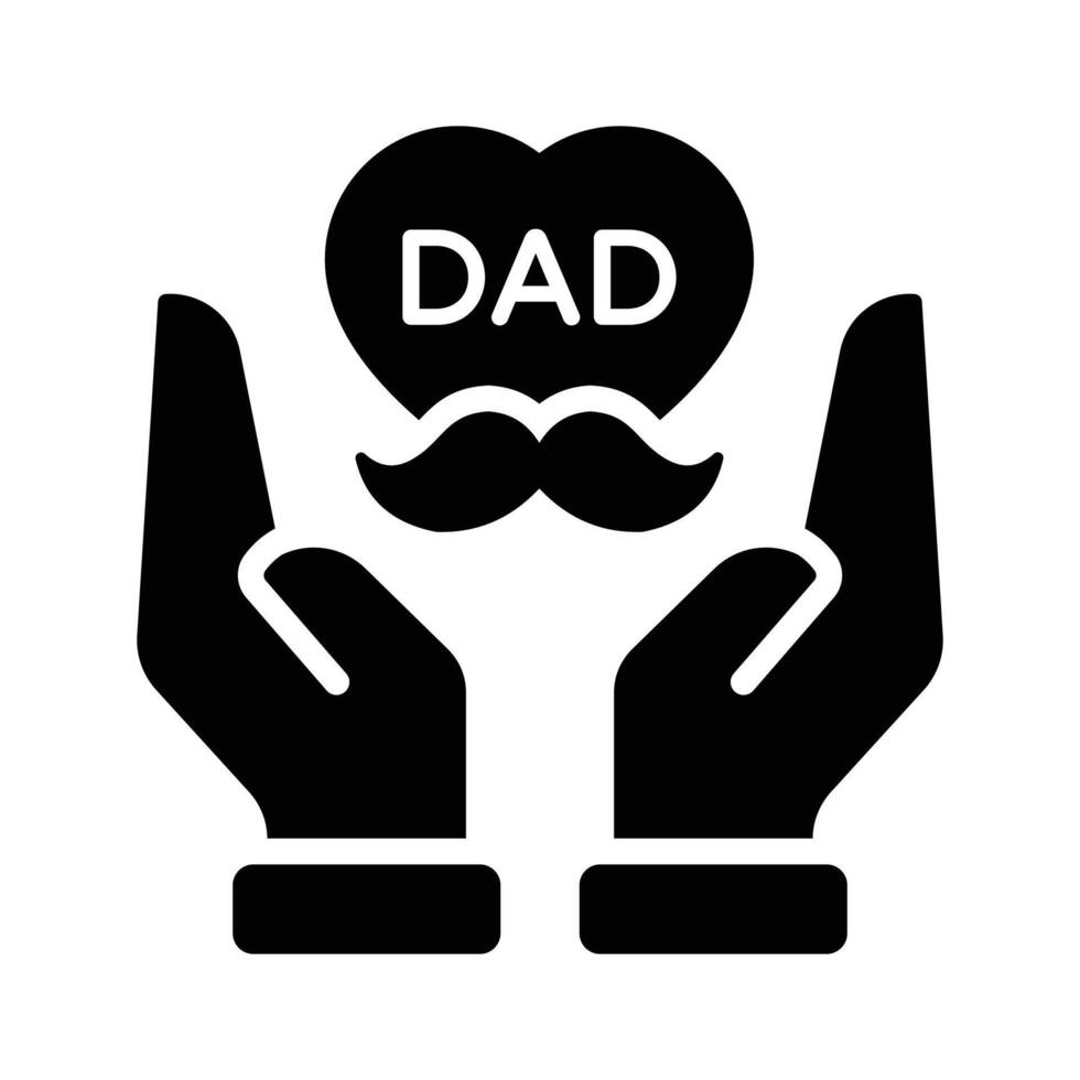 Get this amazing icon of father day, dad care design vector