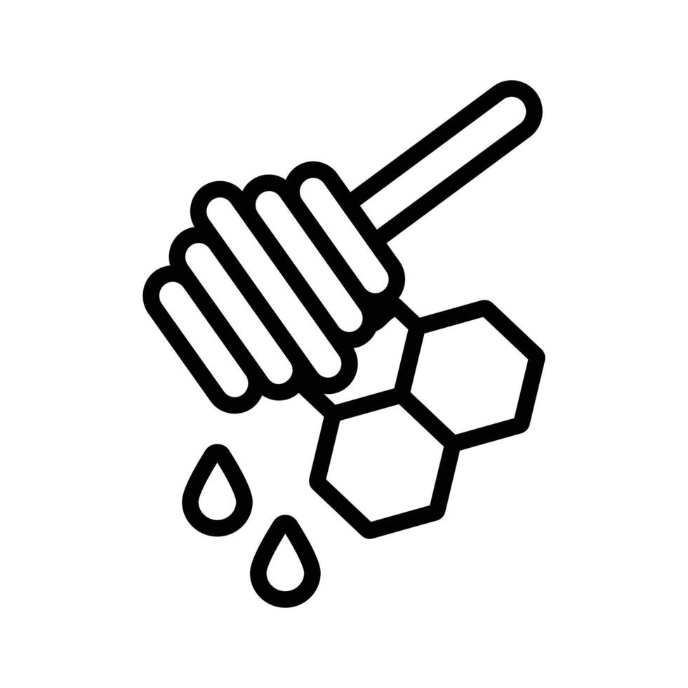 A tool used for drizzling honey, honey dipper icon design vector