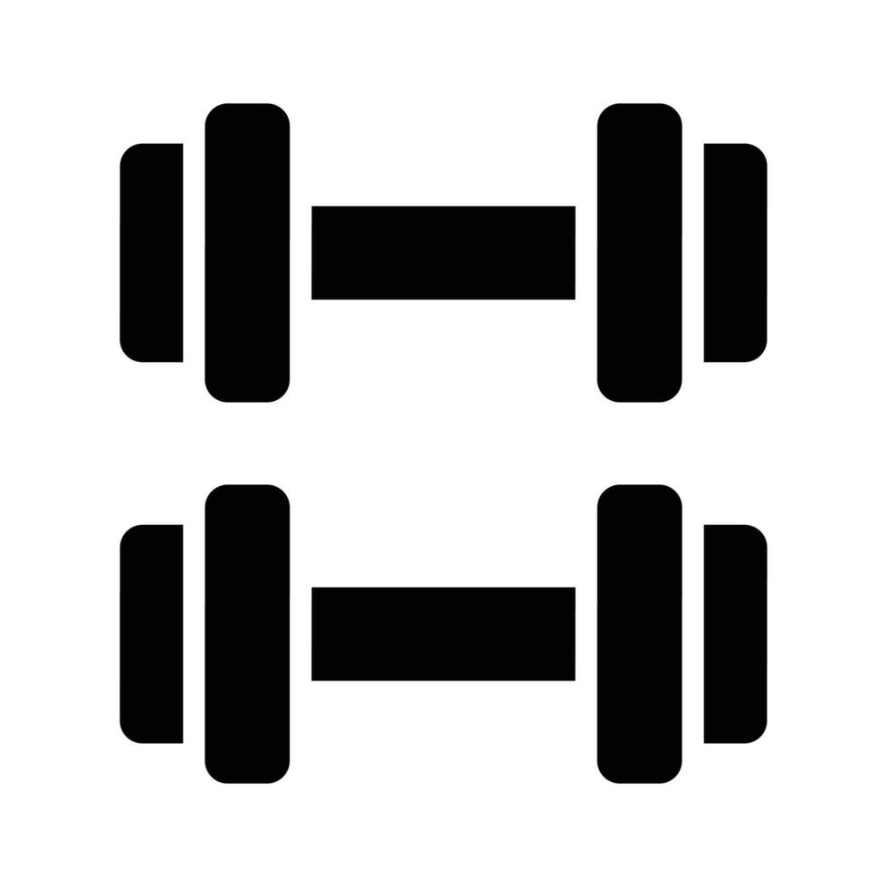 Modern icon of dumbbells, weightlifting tool vector