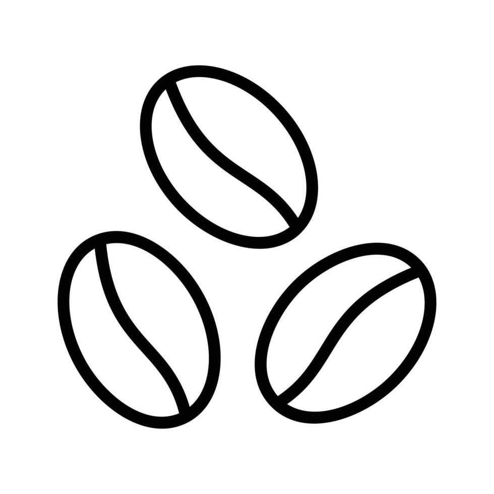 Visually perfect icon of coffee beans in trendy modern style vector