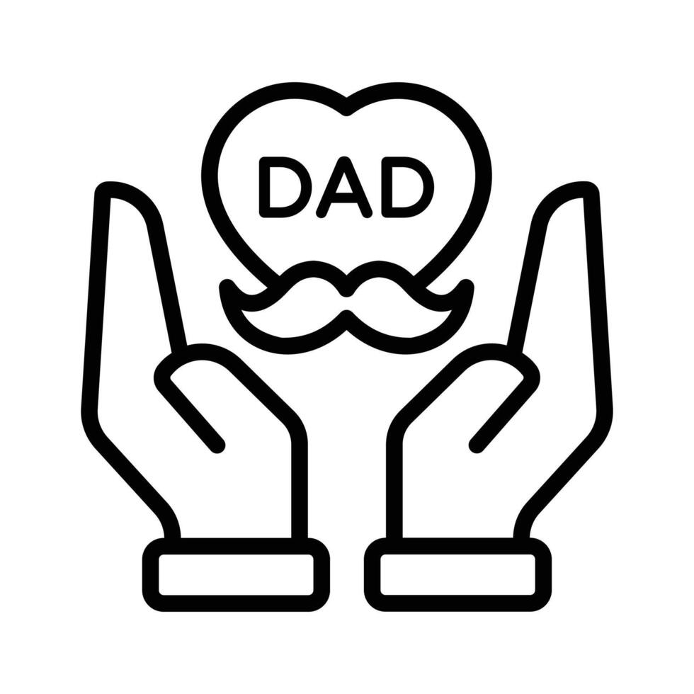 Get this amazing icon of father day, dad care design vector