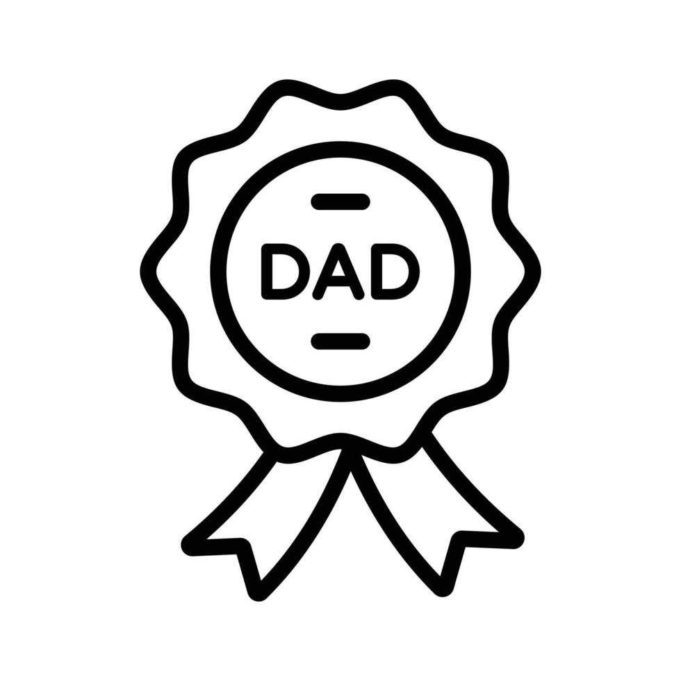 Best dad badge icon design isolated on white background vector