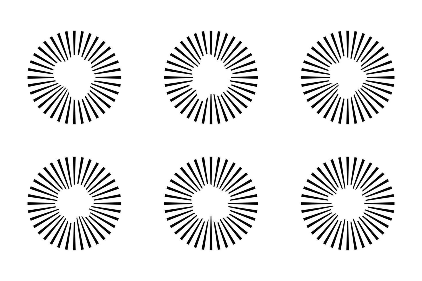 Sound waves equalizer set, Radio frequency Circle audio waves. design elements isolate vector