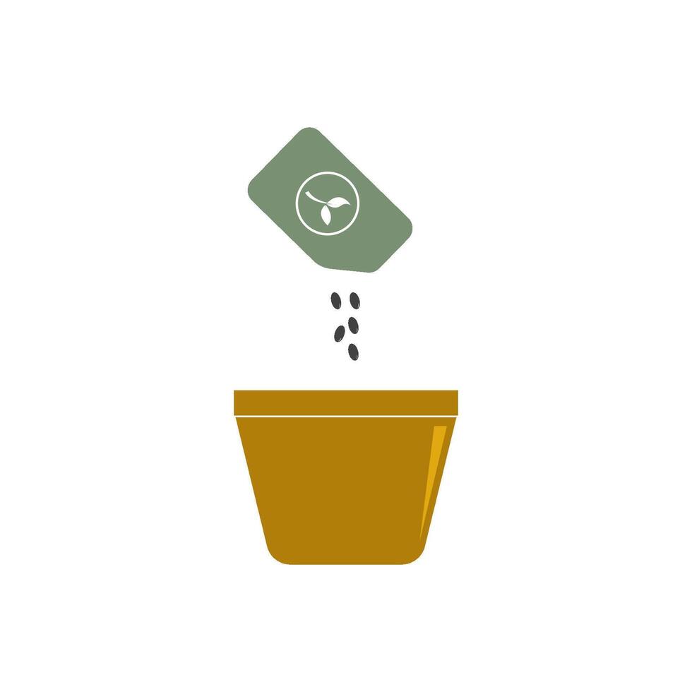 Seed plant icon vector