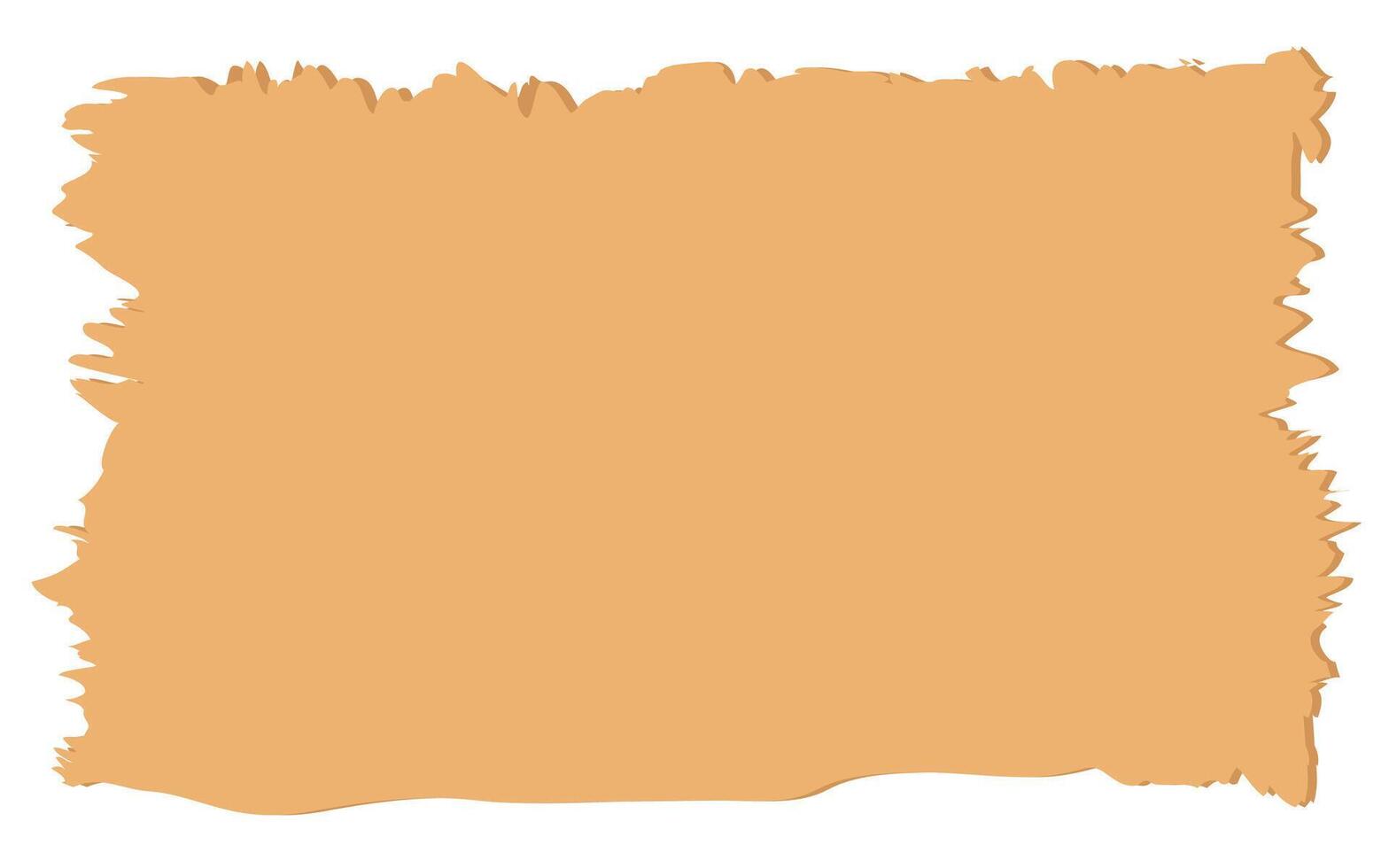 Torn paper edges rectangle shape vector