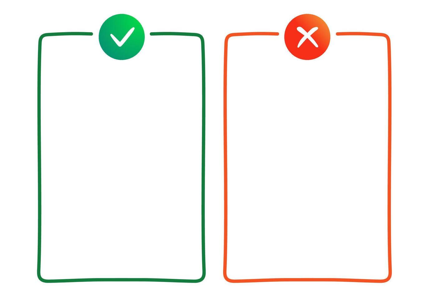 Do and Dont infographic template frame vector