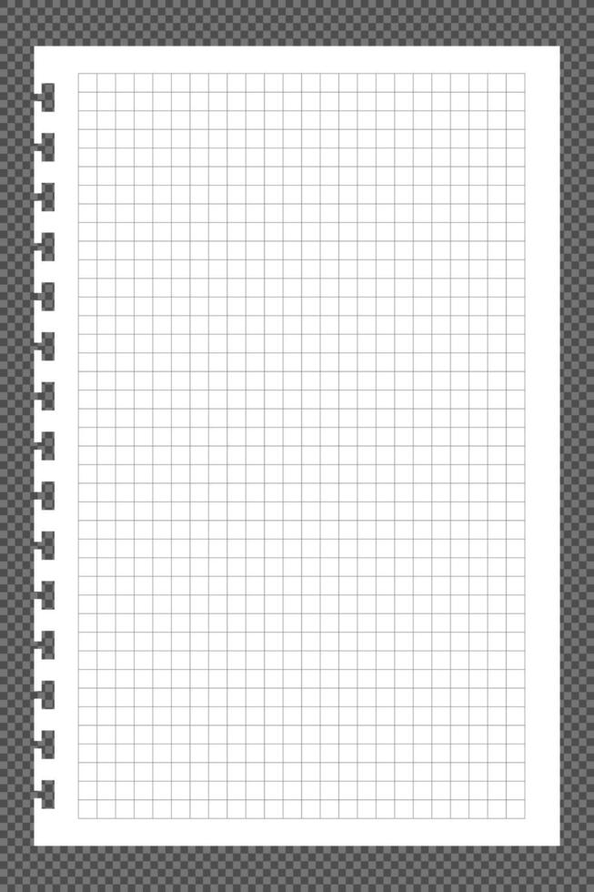 Sheet paper empty style checkered background vector