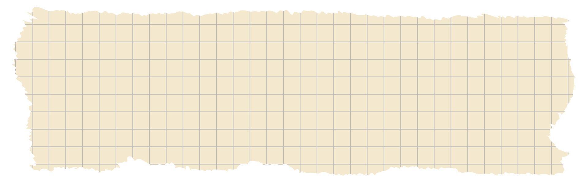 Torn paper edges checkered background rectangle shape vector