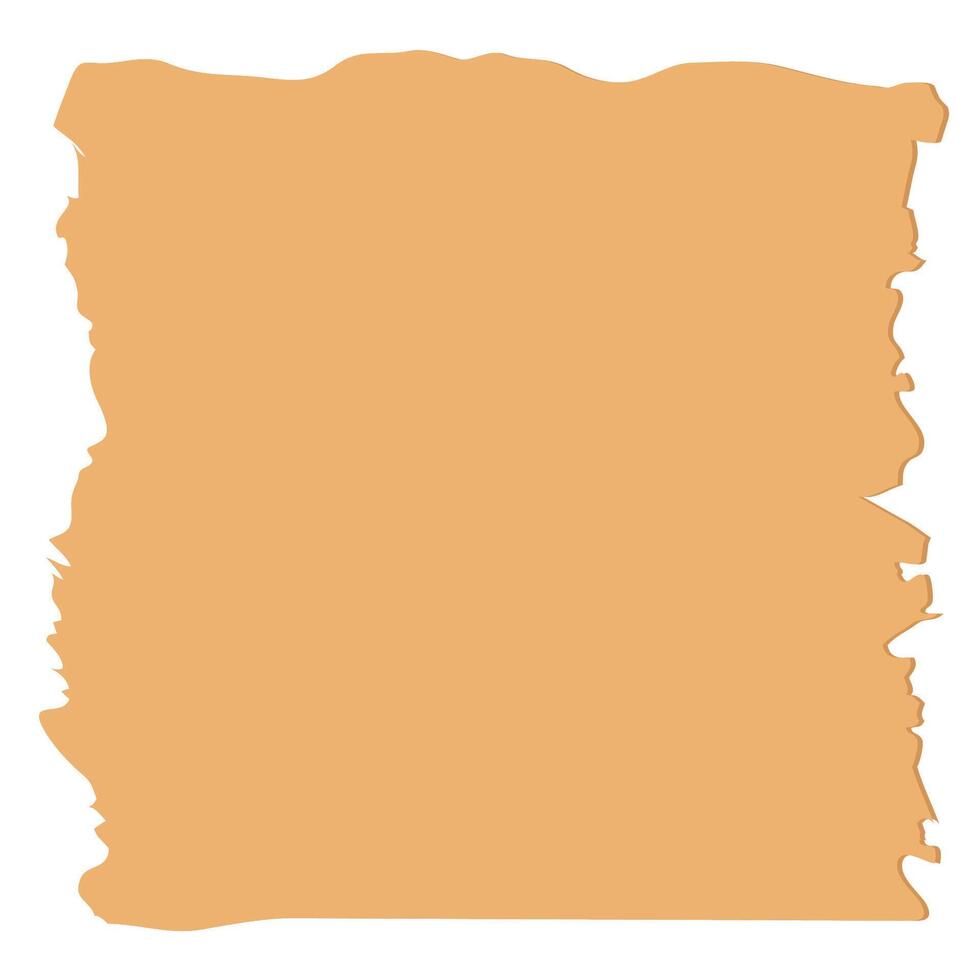 Torn paper edges rectangle shap vector