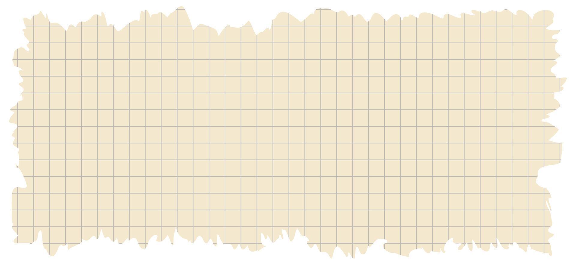 Torn paper edges checkered background rectangle shape vector