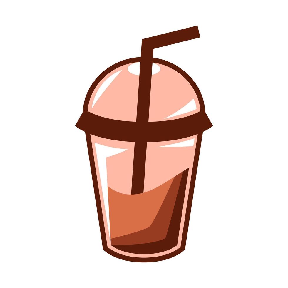 Drink cup icons . Soft drink flat icon. illustration flat style vector