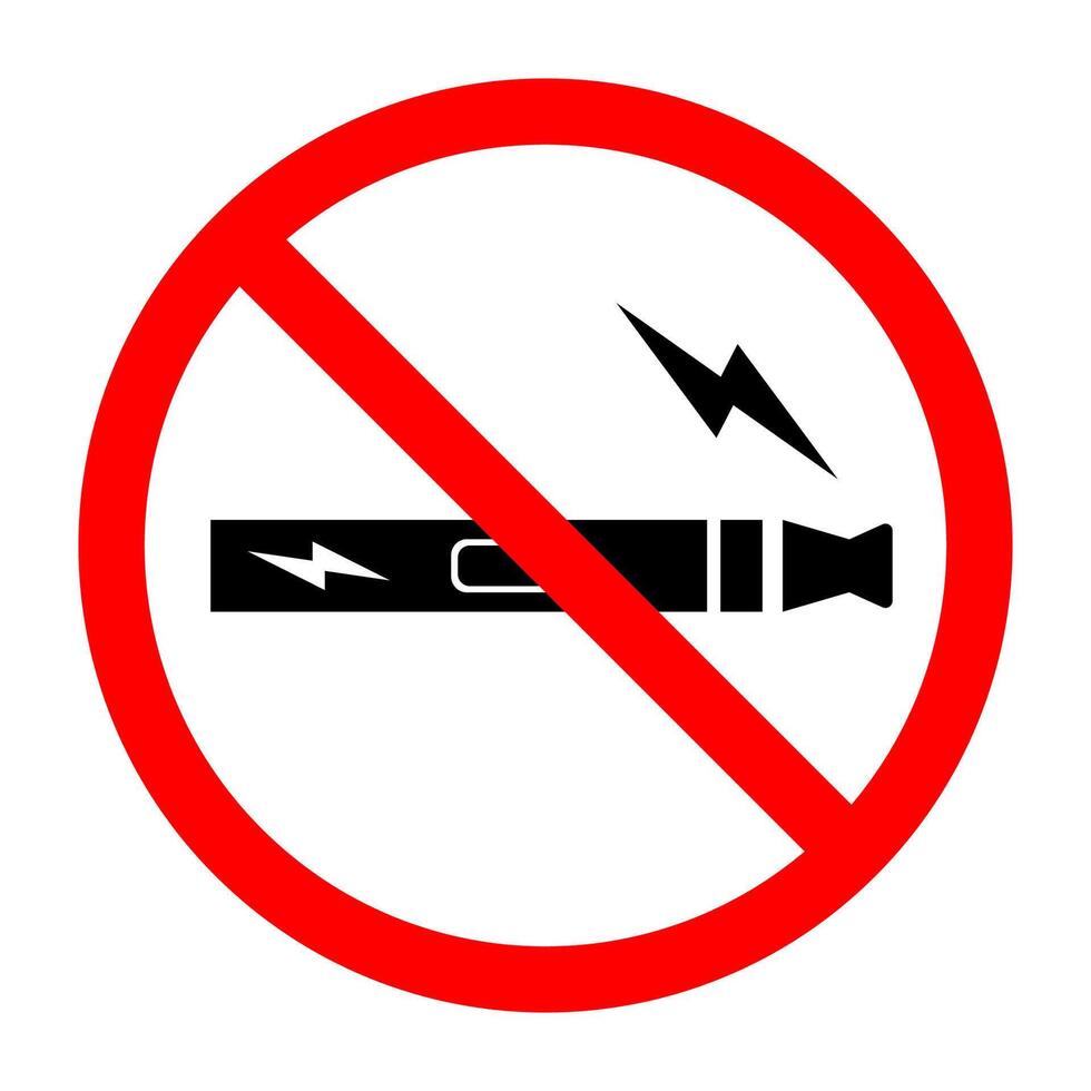 No smoking no vaping prohibition sign vector