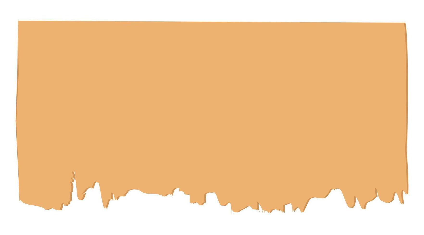 Torn paper edges rectangle shape vector