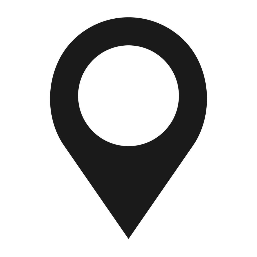 GPS location Map pointer icon black vector