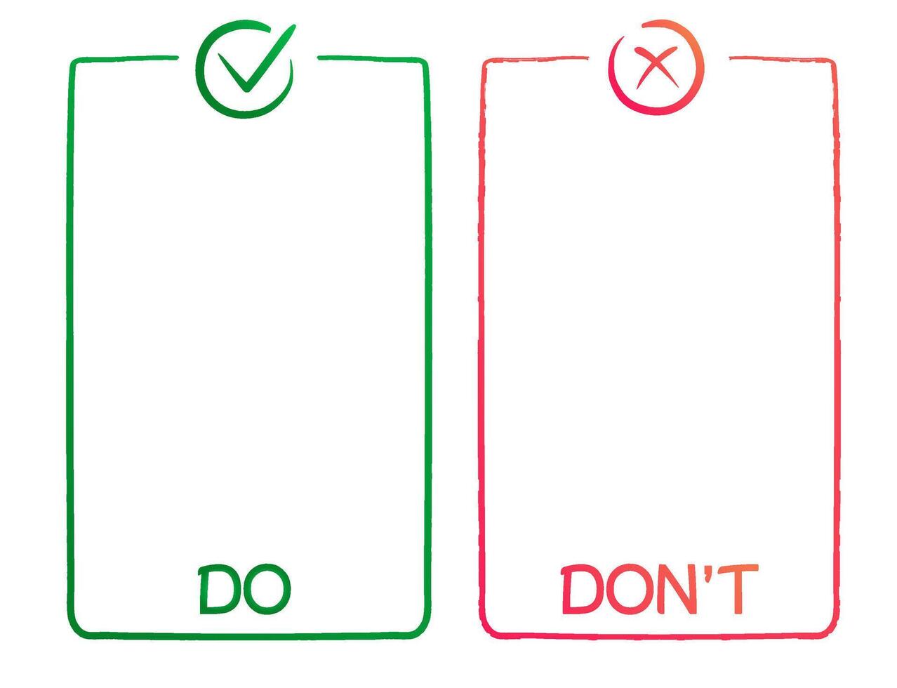 Do and dont infographic template vector