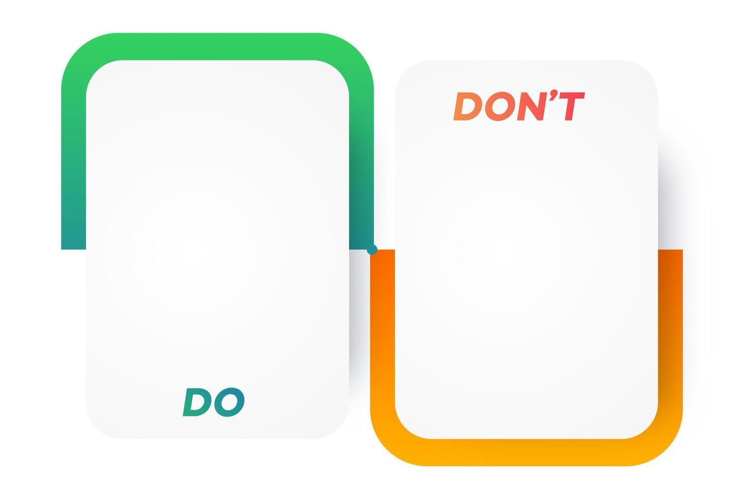 Do and dont infographic template vector