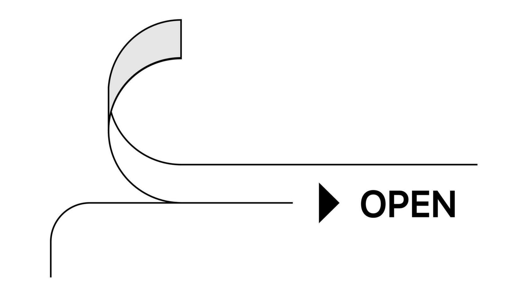 OPEN TO HERE perforated pull tabs vector