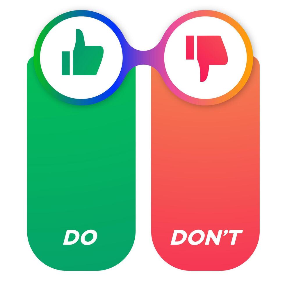 Do and dont infographic template midern vector