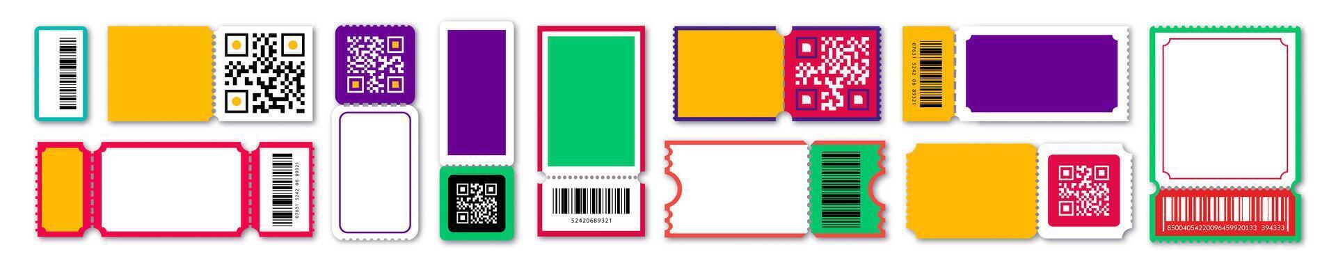 Discount coupon and voucher collection colorful vector