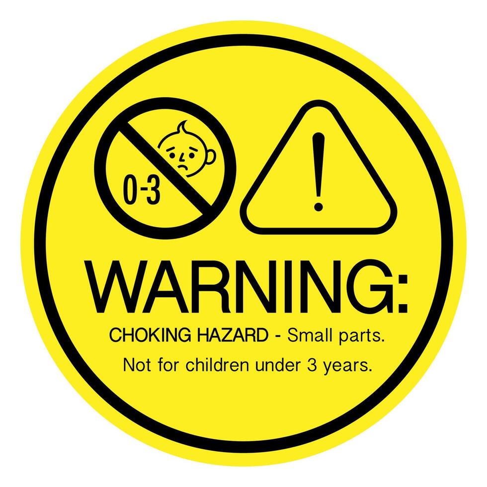 Choking hazard sign sticker or banner vector