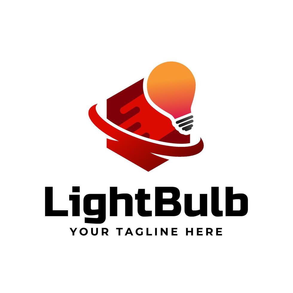Light bulb logo design . vector