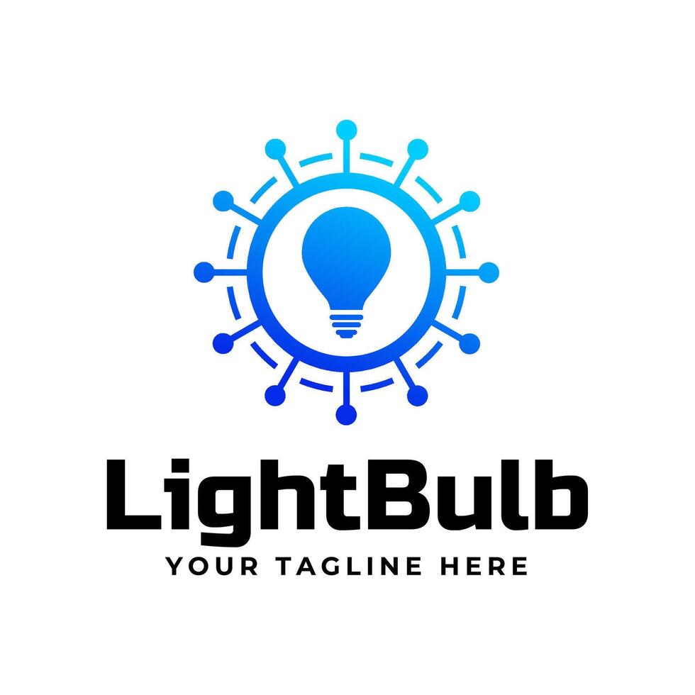 Light bulb logo design . vector
