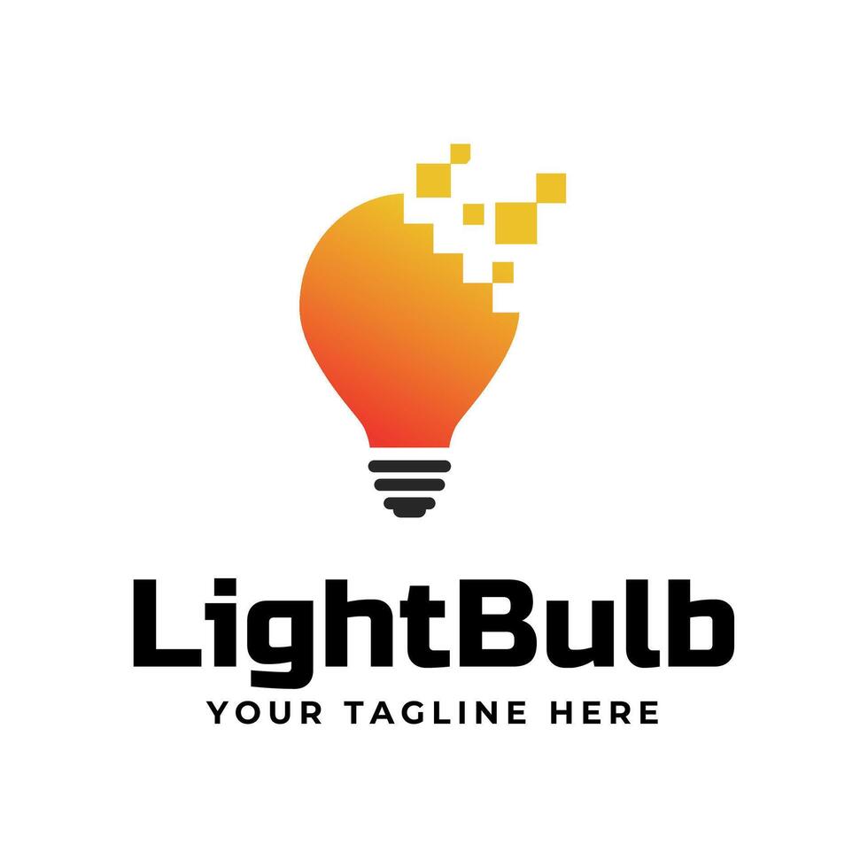 Light bulb logo design . vector
