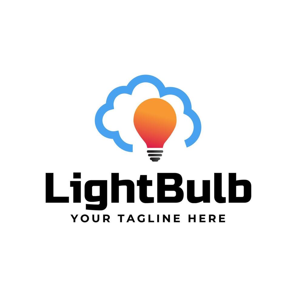 Light bulb logo design . vector