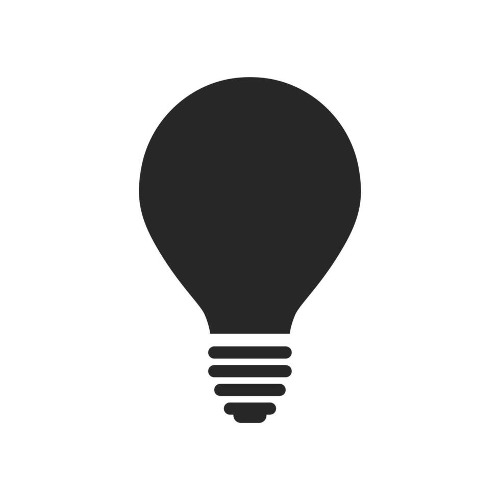 Black lamp icon. Light bulb icon . idea symbol. vector