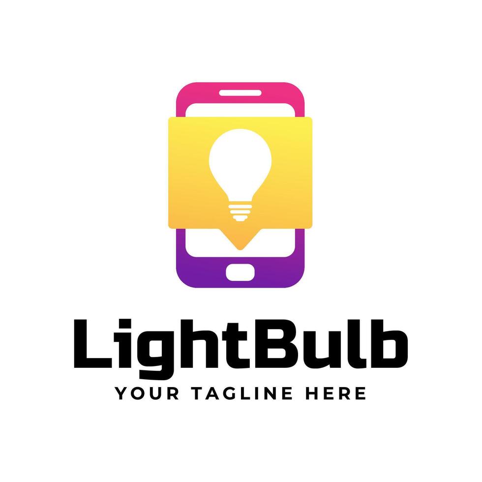 Light bulb logo design . vector