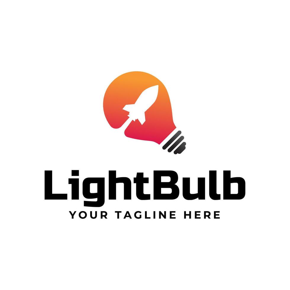 Light bulb logo design . vector
