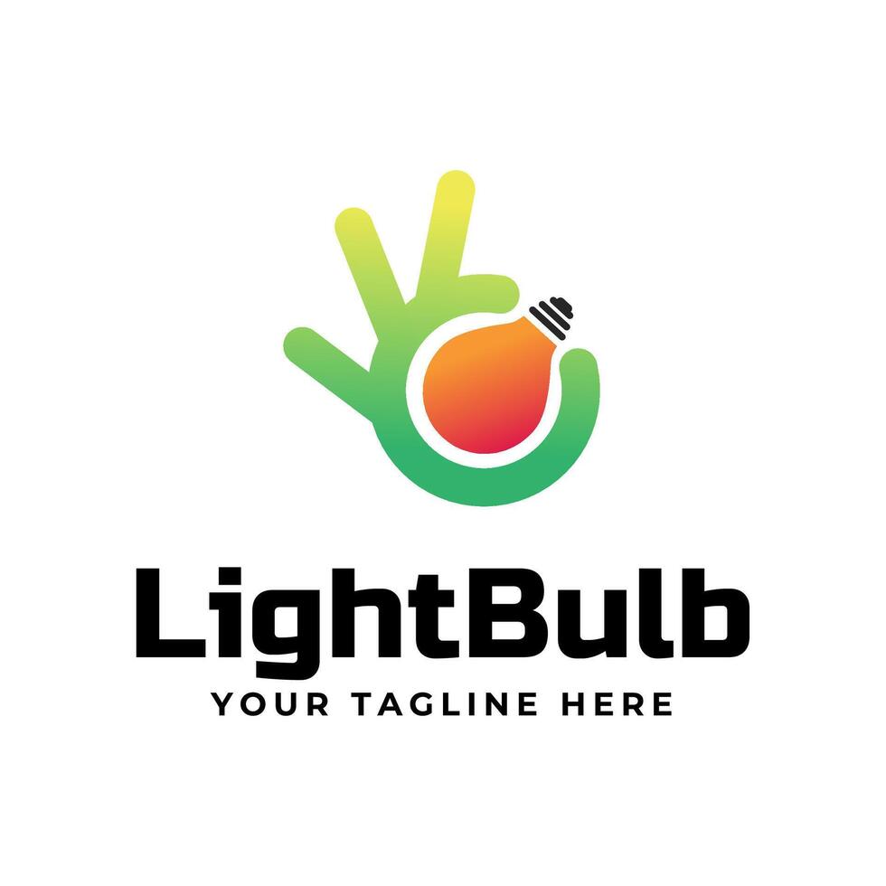 Light bulb logo design . vector