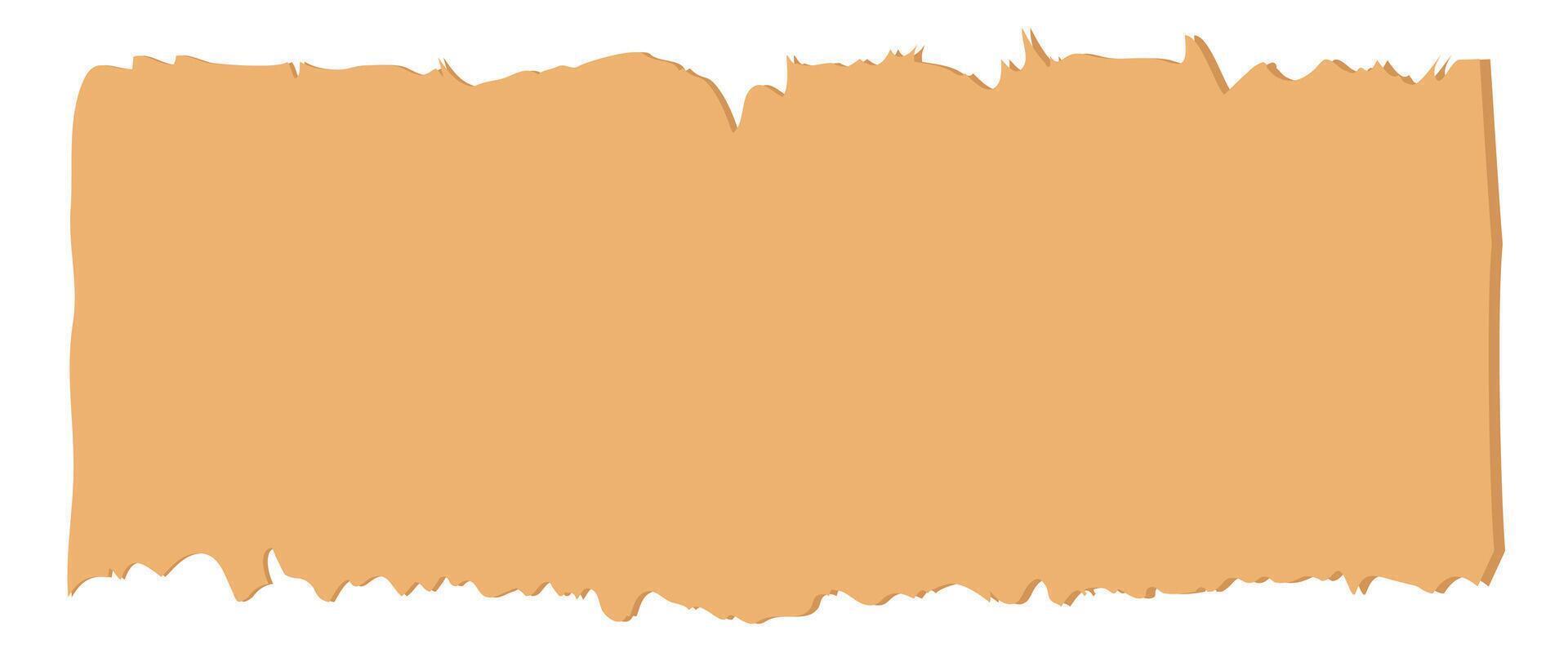 Torn paper edges rectangle shape vector