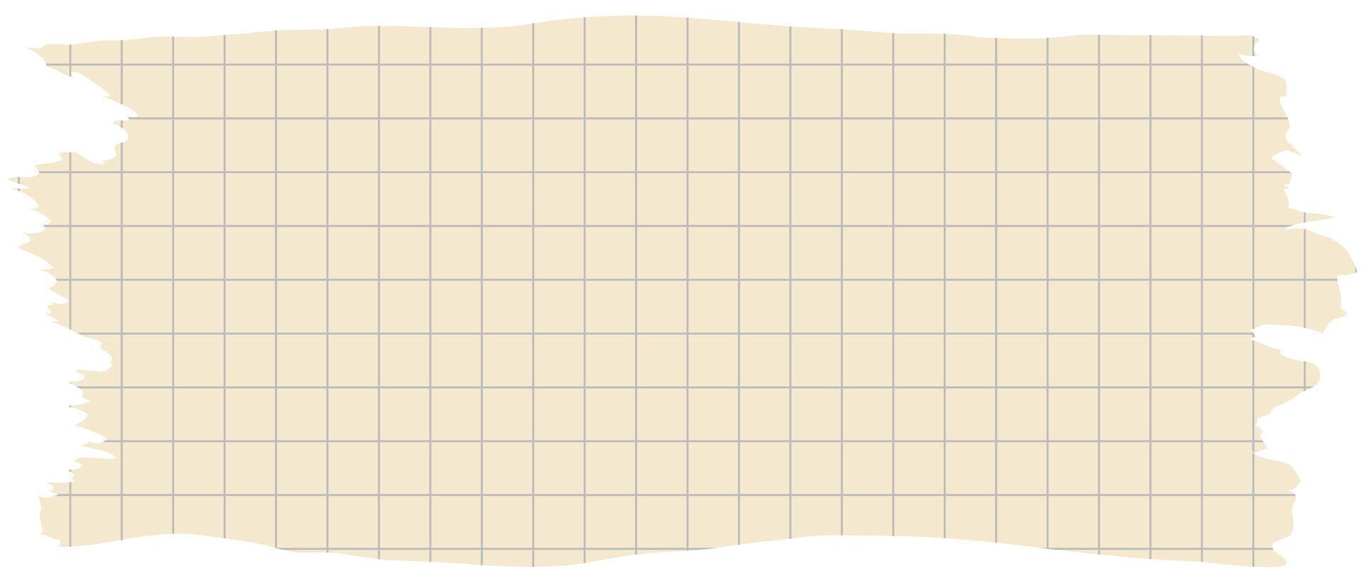 Torn paper edges checkered background vector