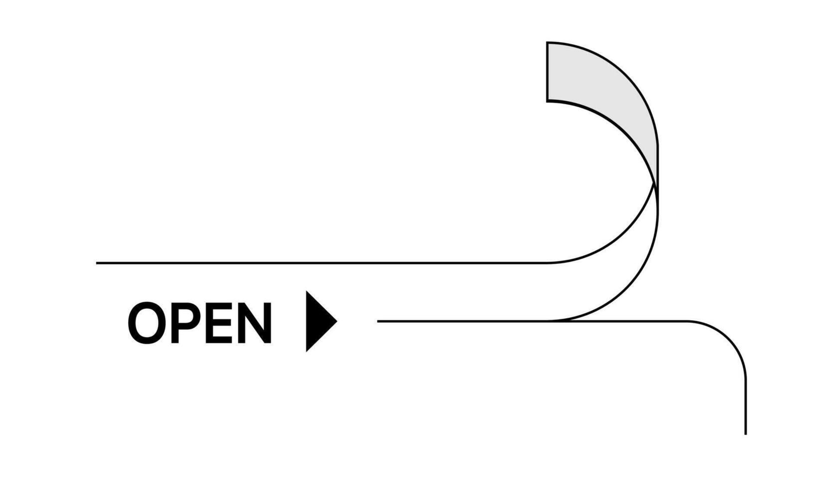 OPEN TO HERE perforated pull tabs vector